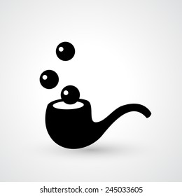 pipe smoking icon vector