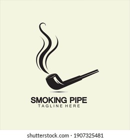 Pipe Smoking Logo icon vector illustration design.Tobacco, cigar, pipe icon vector image.