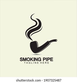 Pipe Smoking Logo icon vector illustration design.Tobacco, cigar, pipe icon vector image.