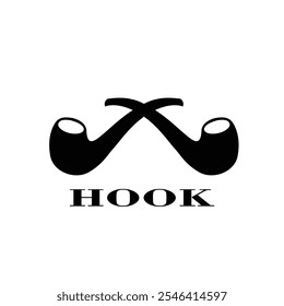 Pipe Smoking ícone do logotipo ilustração vetorial