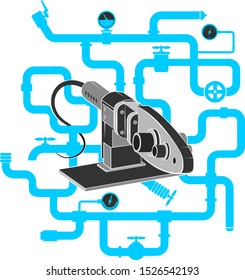 Pipe solder and silhouette water pipe system