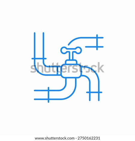 pipe system icon sign vector