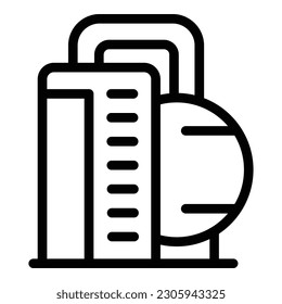 Pipe tanker oil icon outline vector. Energy cargo. Fuel gas
