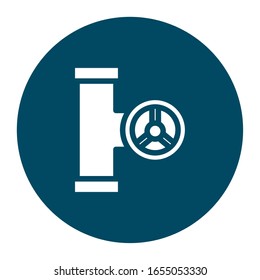 Tubo con diseño de iconos de bloques de grifo y de estilo plano Industria del petróleo Industria del gas Tecnología de la energía del combustible energía producción industrial y tema del petróleo Ilustración de vectores