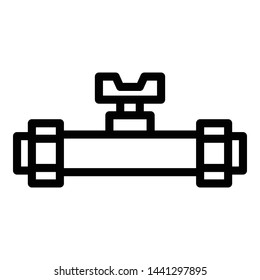 Pipe tap icon. Outline pipe tap vector icon for web design isolated on white background