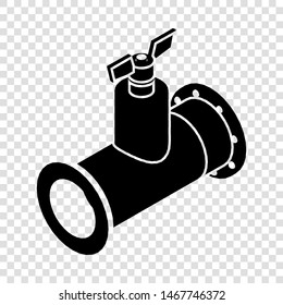 Pipe tap icon. Simple illustration of pipe vector icon for web