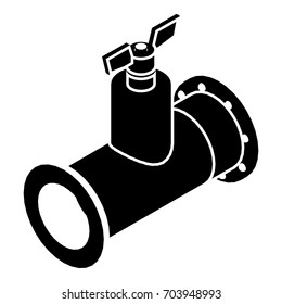 Pipe tap icon. Simple illustration of pipe vector icon for web