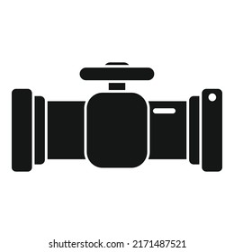 Pipe Tap Icon Simple Vector. Pipeline Drain. Flange Pressure