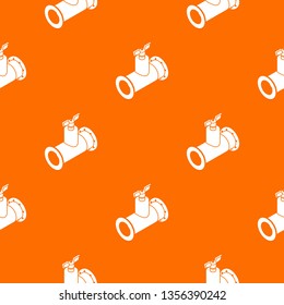 Pipe tap pattern vector orange for any web design best