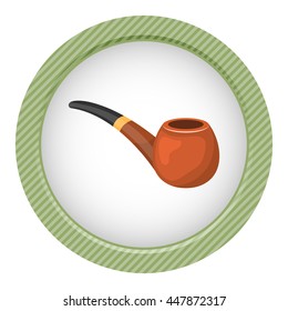 Pipe tobacco colorful icon