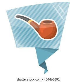 Pipe tobacco colorful icon. Vector illustration in cartoon style