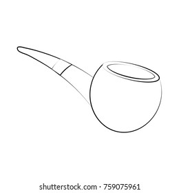 Pipe tobacco isolated icon vector illustration graphic design