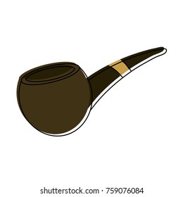 Pipe tobacco isolated icon vector illustration graphic design