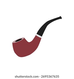 Tabaco de pipa en una Ilustración vectorial de fondo blanco