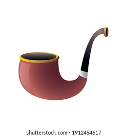 Pipe Tobacco Vintage Icon Detailed Style Vector Illustration