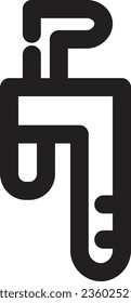 Pipe Tool Work Outline Icon