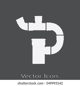 Pipe and tube icon isolated sign symbol and flat style for app, web and digital design. Vector illustration.