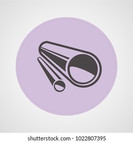 Pipe or tube isolated flat vector icon 