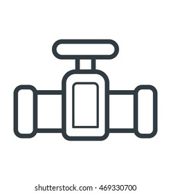 Pipe Valve Colored Vector Icon