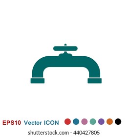Pipe with valve icon
