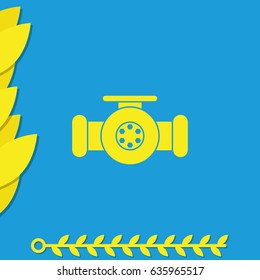 Pipe with valve icon.