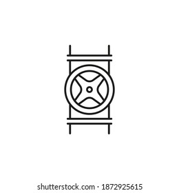 pipe with a valve icon element of plumbing icon for mobile concept and web apps. Thin line pipe with a valve icon can be used for web and mobile. Premium icon on white background