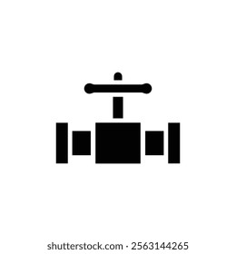 Pipe valve icon Isolated flat vector in outline
