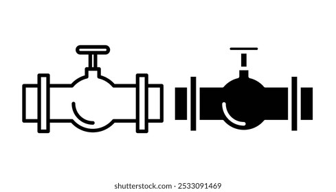 Linienstil für das Symbol "Rohrventil". EPS10
