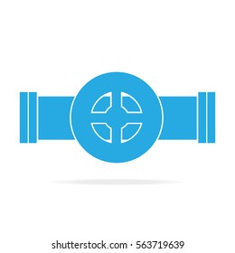 Pipe and valve icon sign vector illustration