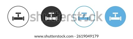 Pipe valve icon simple flat vector icon pack