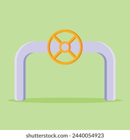 pipe valve icon. Subtable to place on industry, construction, etc.