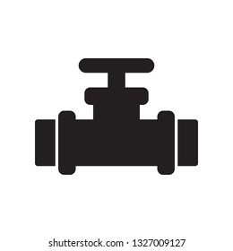 Pipe with valve icon in trendy flat style design. Vector graphic illustration. Vector file. EPS 10. 
