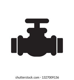 Pipe with valve icon in trendy flat style design. Vector graphic illustration. Vector file. EPS 10. 