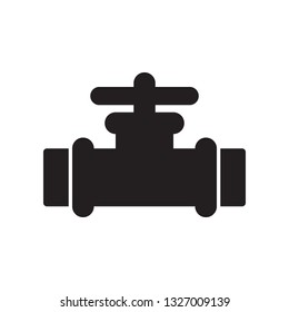 Pipe with valve icon in trendy flat style design. Vector graphic illustration. Vector file. EPS 10. 