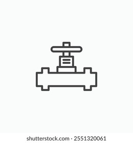 Pipe valve icon vector illustration. EPS10