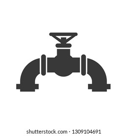 Pipe valve oil industry. Valve, taps, pipe connectors. Pipeline valve stopcock – stock vector