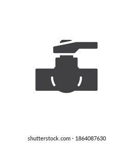 Pipe valve vector icon. filled flat sign for mobile concept and web design. Water tap glyph icon. Symbol, logo illustration. Vector graphics