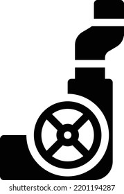 pipe valve Vector illustration on a transparent background.Premium quality symbols.Glyphs vector icon for concept and graphic design.