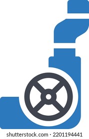 ilustración de válvula de tubo Vector en un fondo transparente.Símbolos de calidad premium.Icono de vector glifos para el diseño de concepto y gráfico.