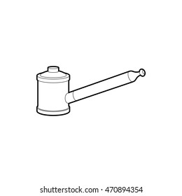 Pipe for vaping icon in outline style isolated on white background
