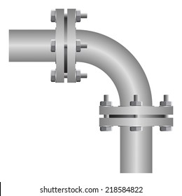 Pipe vector and flange fitting for connection with pipeline, valve and pressure gauge and transport liquid or gas i.e. crude, oil, natural gas, sewage, water, wastewater. Also for plumbing, irrigation