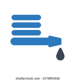 pipe vector glyph color icon 