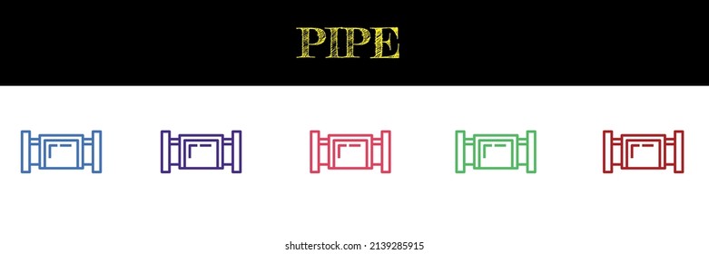 pipe vector icon, Vector EPS 10 illustration style