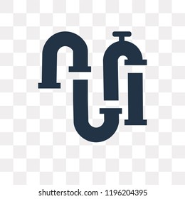 Pipe vector icon isolated on transparent background, Pipe transparency concept can be used web and mobile