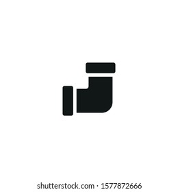 pipe vector icon on white background
