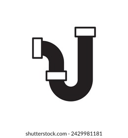 Pipe vector icon. Pipeline flat sign design. Pipe tool icon. Piping symbol. Pipline sign. Canalization icon.Pipe symbol pictogram. UX UI icon