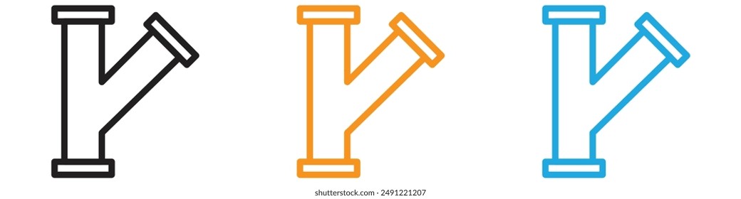 pipe vector logo set collection for web app ui