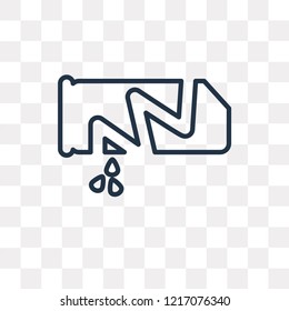 Pipe vector outline icon isolated on transparent background, high quality linear Pipe transparency concept can be used web and mobile