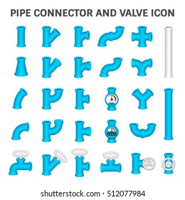 Pipe vector. Thread fitting type. Include control valve and pressure gauge or manometer. For pipeline construction and transportation fluid or gas i.e. crude, oil, natural gas, sewage, wastewater etc.