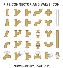 Pipe vector. Thread fitting type. Include control valve and pressure gauge or manometer. For pipeline construction and transportation fluid or gas i.e. crude, oil, natural gas, sewage, wastewater etc.